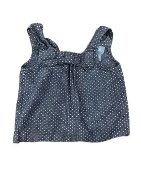 Baby GAP Navy Polka Dot Bow Tank Sleeveless Top - 12-18 months